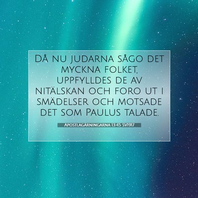Apostlagärningarna 13:45 Bibelvers Förklarad