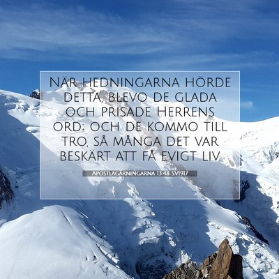 Apostlagärningarna 13:48 SV1917 Bild av bibelvers