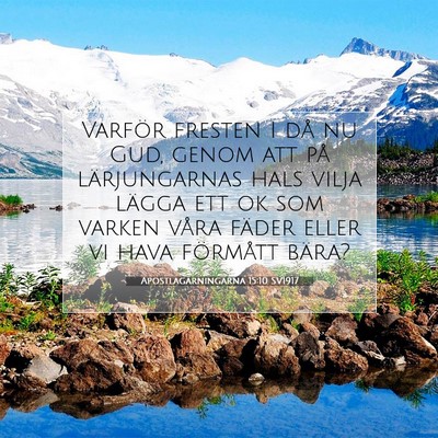 Apostlagärningarna 15:10 SV1917 Bild av bibelvers