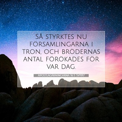 Apostlagärningarna 16:5 Bibelvers Förklarad