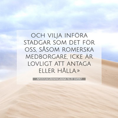 Apostlagärningarna 16:21 Bibelvers Förklarad