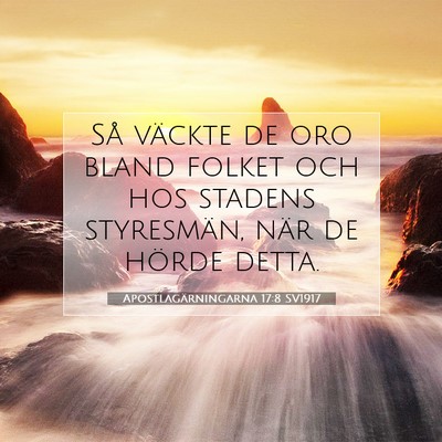 Apostlagärningarna 17:8 Bibelvers Förklarad