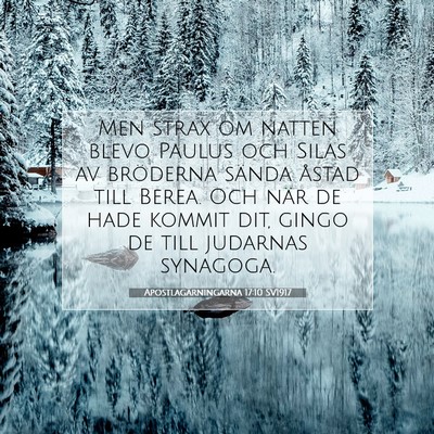 Apostlagärningarna 17:10 SV1917 Bild av bibelvers