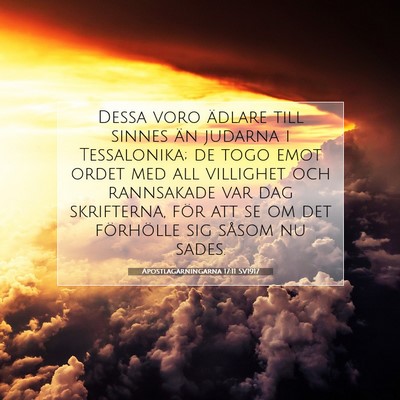 Apostlagärningarna 17:11 SV1917 Bild av bibelvers