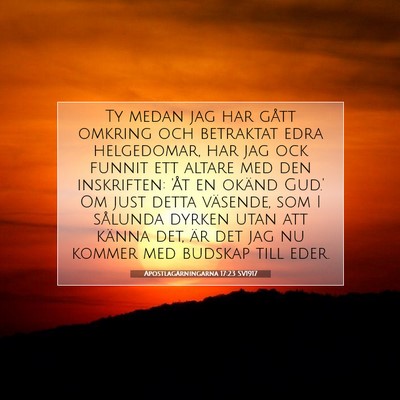 Apostlagärningarna 17:23 SV1917 Bild av bibelvers
