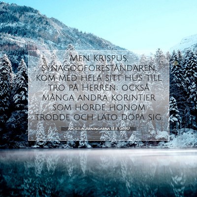 Apostlagärningarna 18:8 Bibelvers Förklarad