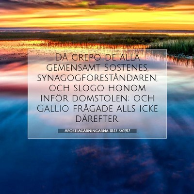 Apostlagärningarna 18:17 SV1917 Bild av bibelvers