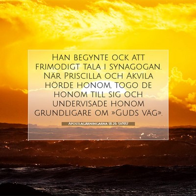 Apostlagärningarna 18:26 Bibelvers Förklarad