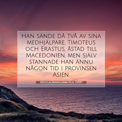 Apostlagärningarna 19:22 SV1917 Bild av bibelvers