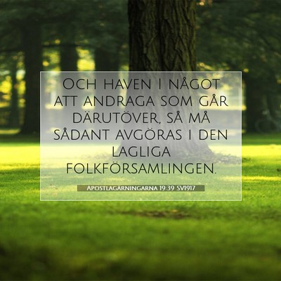 Apostlagärningarna 19:39 Bibelvers Förklarad