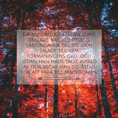 Apostlagärningarna 20:1 Bibelvers Förklarad