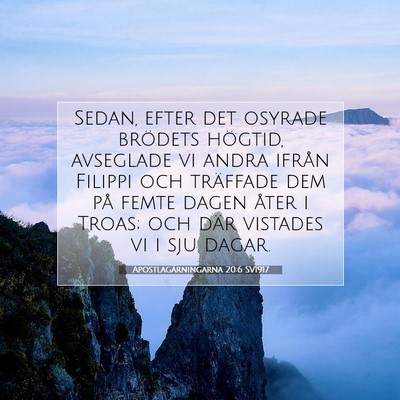 Apostlagärningarna 20:6 Bibelvers Förklarad