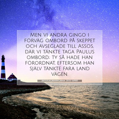 Apostlagärningarna 20:13 Bibelvers Förklarad