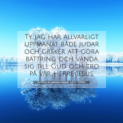 Apostlagärningarna 20:21 SV1917 Bild av bibelvers