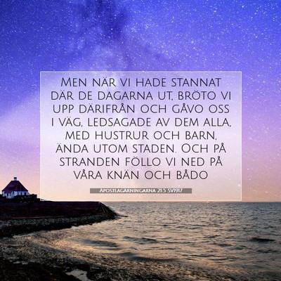 Apostlagärningarna 21:5 Bibelvers Förklarad