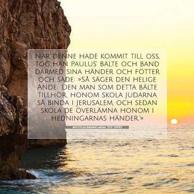 Apostlagärningarna 21:11 Bibelvers Förklarad