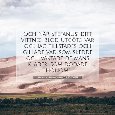 Apostlagärningarna 22:20 Bibelvers Förklarad