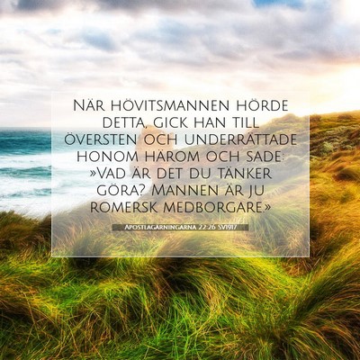 Apostlagärningarna 22:26 Bibelvers Förklarad
