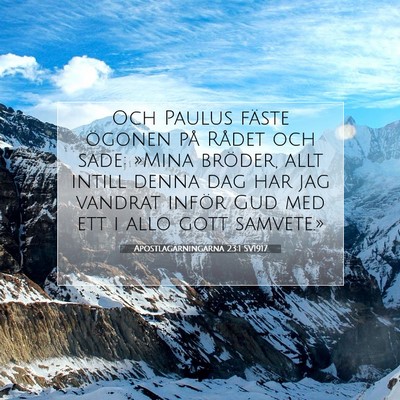 Apostlagärningarna 23:1 SV1917 Bild av bibelvers