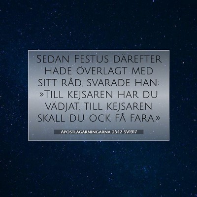 Apostlagärningarna 25:12 Bibelvers Förklarad