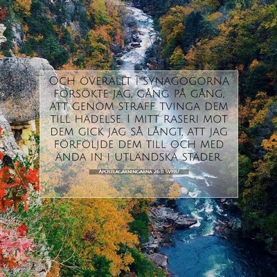 Apostlagärningarna 26:11 SV1917 Bild av bibelvers