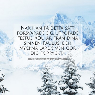 Apostlagärningarna 26:24 Bibelvers Förklarad