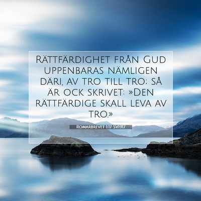 Romarbrevet 1:17 SV1917 Bild av bibelvers