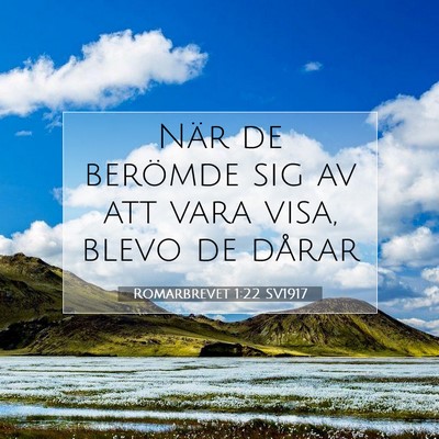 Romarbrevet 1:22 SV1917 Bild av bibelvers