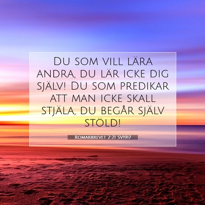 Romarbrevet 2:21 SV1917 Bild av bibelvers