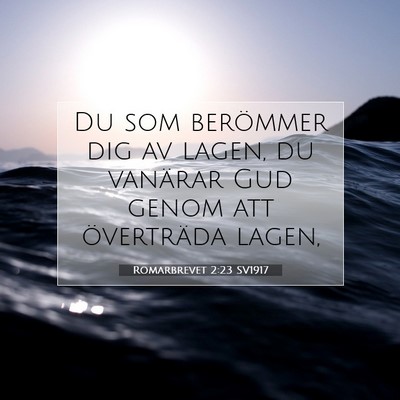 Romarbrevet 2:23 SV1917 Bild av bibelvers
