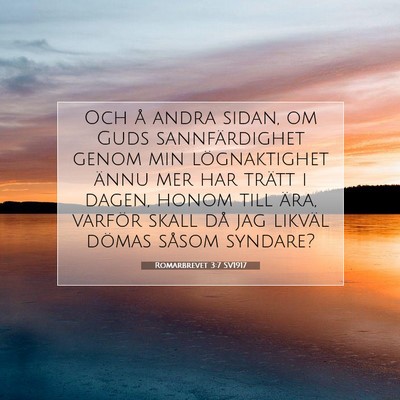 Romarbrevet 3:7 Bibelvers Förklarad