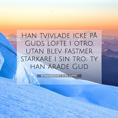 Romarbrevet 4:20 SV1917 Bild av bibelvers