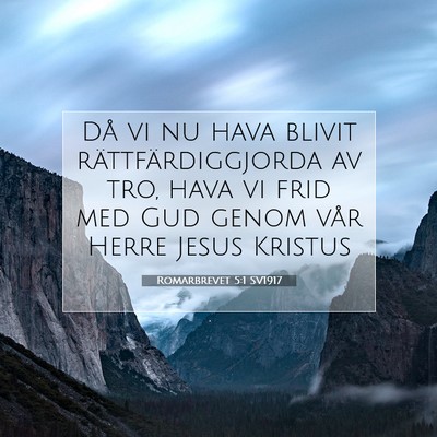 Romarbrevet 5:1 SV1917 Bild av bibelvers