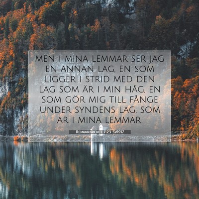 Romarbrevet 7:23 SV1917 Bild av bibelvers