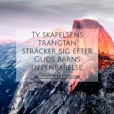 Romarbrevet 8:19 SV1917 Bild av bibelvers