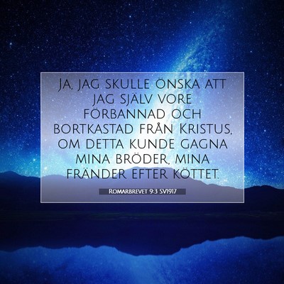 Romarbrevet 9:3 SV1917 Bild av bibelvers