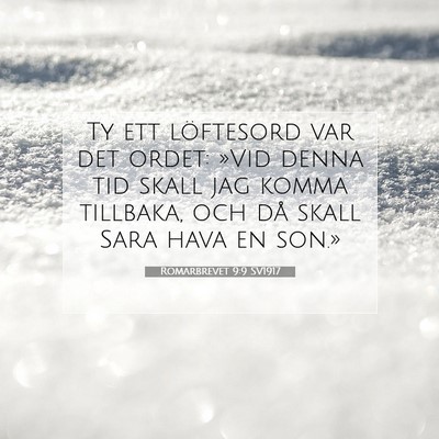 Romarbrevet 9:9 Bibelvers Förklarad