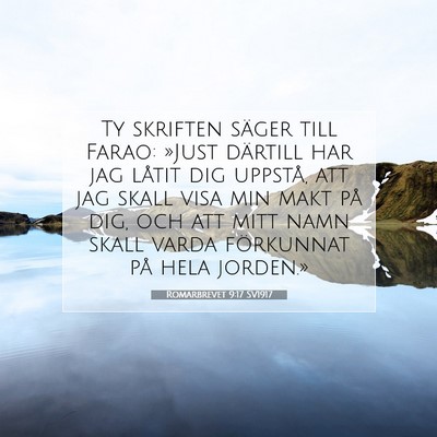 Romarbrevet 9:17 SV1917 Bild av bibelvers