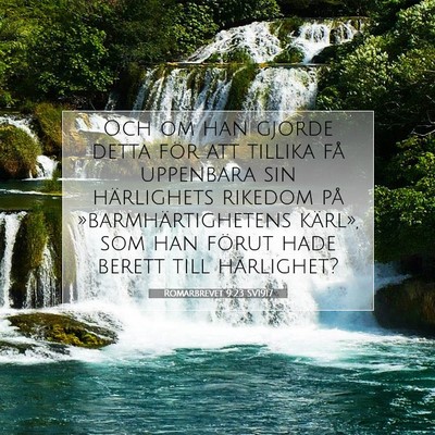 Romarbrevet 9:23 SV1917 Bild av bibelvers