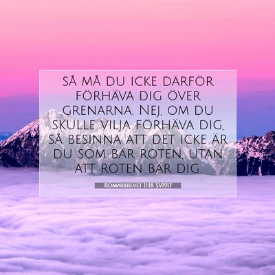 Romarbrevet 11:18 SV1917 Bild av bibelvers