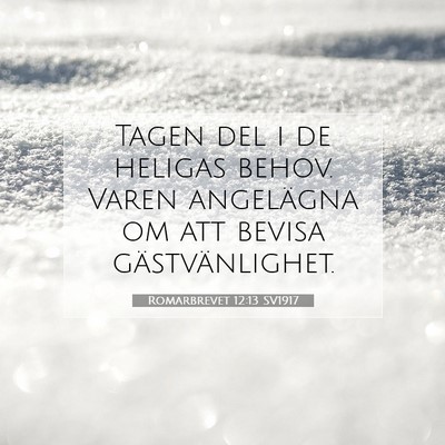 Romarbrevet 12:13 SV1917 Bild av bibelvers