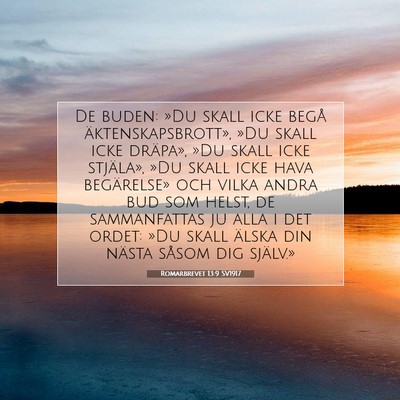 Romarbrevet 13:9 SV1917 Bild av bibelvers