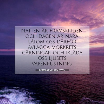 Romarbrevet 13:12 SV1917 Bild av bibelvers