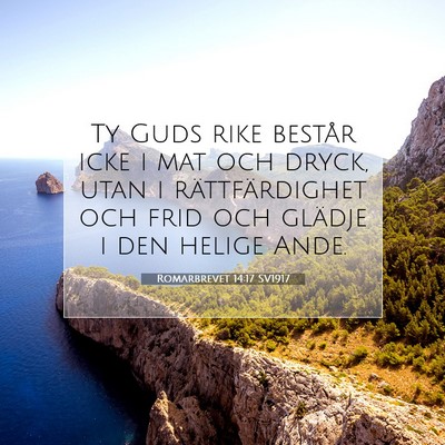 Romarbrevet 14:17 SV1917 Bild av bibelvers