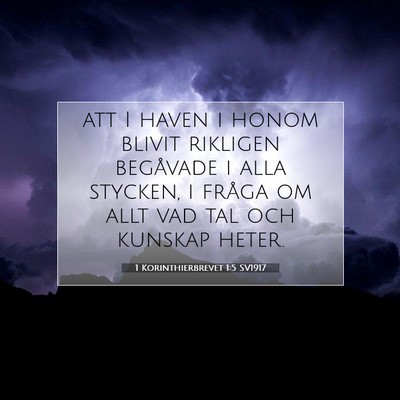 1 Korinthierbrevet 1:5 Bibelvers Förklarad