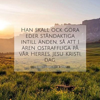 1 Korinthierbrevet 1:8 Bibelvers Förklarad