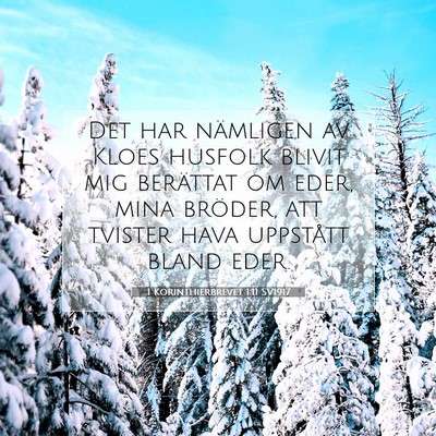 1 Korinthierbrevet 1:11 Bibelvers Förklarad