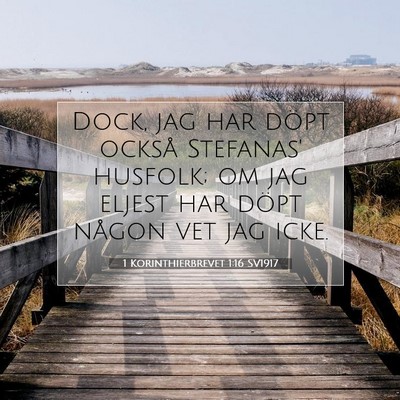 1 Korinthierbrevet 1:16 Bibelvers Förklarad