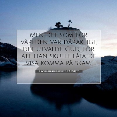 1 Korinthierbrevet 1:27 Bibelvers Förklarad