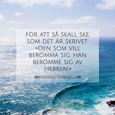 1 Korinthierbrevet 1:31 Bibelvers Förklarad